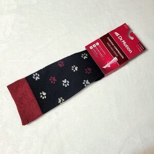 Dr Motion Paw Print Mild Compression Everyday Knee Socks Size 9-11 Shoe 4-10 New